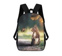 sinyumoney The Squirrel And ButterflyZaino Scolastico Per Bambini, Zaini Stampati in 3D, Zaini Alla Moda Per La Scuola Elementare E Media Per Ragazzi. 17inch