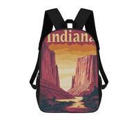 sinyumoney The Summoning - Zaino per bambini, 3D, per scuola, zaino per bambini, zaino casual, borsa per libri alla moda, Indiana Canyon Sunset, 17"