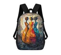 sinyumoney The Three Graces Stained Glass Mosaic Artwork Zaino Scolastico Per Bambini Da 17 Pollici, Zaino Casual Da Viaggio Per Ragazzi E Ragazze, Zaino Da Giorno Di Grande Capacità 17inch