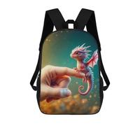 sinyumoney The Tiny Dragon Zaini Per Bambini, Zaini Scolastici Personalizzati 3D Per Ragazzi E Ragazze, Zaini Scolastici Grandi, Zaini Casual Da Giorno 17inch