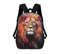 sinyumoney The Wakeful Lion Zaini Stampati in 3D, Borsa Scolastica Casual Per Bambini, Borsa Scolastica Alla Moda Per Ragazzi, Studenti Delle Scuole Medie 17inch