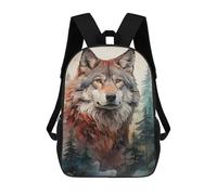 sinyumoney The Wolf And The Wild Zaino Scolastico Zaino Per Bambini Borsa Scolastica Di Grande Capacità Zaino Per Bambini Per La Scuola Zaino 3D Borsa Per Libri Regali Per Bambini 17inch