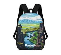 sinyumoney Thingvellir National Park Iceland Illustration Zaino Per Bambini, Borsa Scolastica Per Ragazzi E Adolescenti, Regalo, Zaino Da Viaggio, Zaino Scolastico, Borsa Per Libri 17inch
