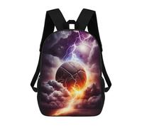 sinyumoney Thunder Basketball Zaino Scolastico Stampato in 3D, Borse Scolastiche Per Ragazzi E Ragazze, Zaino Per Laptop Per Bambini/studenti/adulti 17inch