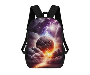 sinyumoney Thunder Basketball Zaino Scolastico Stampato in 3D, Borse Scolastiche Per Ragazzi E Ragazze, Zaino Per Laptop Per Bambini/studenti/adulti 17inch