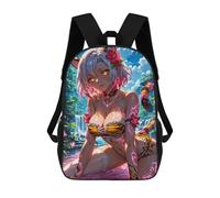 sinyumoney Tiger Anime Girl Zaino Scolastico Per Bambini, Borsa Scolastica Stampata in 3D Per Ragazzi, Studenti Delle Scuole Elementari E Medie 17inch