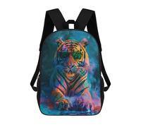 sinyumoney Tiger In Colorful Paint Zaini Stampati in 3D Per Bambini, Zaini Scolastici, Borse Scolastiche, Zaini Alla Moda Per Ragazzi, Studenti Delle Scuole Elementari E Medie 17inch