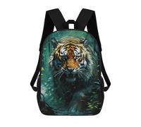 sinyumoney Tiger in The Jungle-2 Zaino Scolastico Stampato in 3D, Borse Scolastiche Per Ragazzi E Ragazze, Zaino Per Laptop Per Bambini/studenti/adulti 17inch