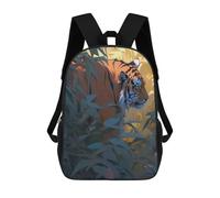 sinyumoney Tiger in The Jungle-4 Zaini Per Bambini, Zaini Scolastici Personalizzati 3D Per Ragazzi E Ragazze, Zaini Scolastici Grandi, Zaini Casual Da Giorno 17inch