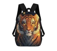 sinyumoney Tiger in The Night Illuminated Zaino Scolastico Per Bambini, Borsa Scolastica Stampata in 3D Per Ragazzi, Studenti Delle Scuole Elementari E Medie 17inch