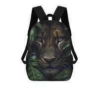sinyumoney Tiger in The Rain Zaino Scolastico Alla Moda Per Studenti, Adatto A Ragazzi E Ragazze, Ideale Per Viaggi All'aperto E Attività Ricreative. 17inch