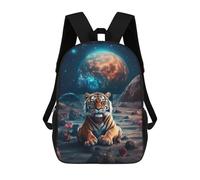 sinyumoney Tiger on Alien Planet Zaini Per Bambini Zaino Scolastico Borsa Scolastica Stampata in 3D Borsa Scolastica Per Ragazzi Studenti Delle Scuole Elementari E Medie 17inch