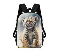 sinyumoney Tiger Watercolor Drawing Zaino Scolastico Alla Moda Per Studenti, Adatto A Ragazzi E Ragazze, Ideale Per Viaggi All'aperto E Attività Ricreative. 17inch