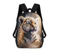 sinyumoney Tiger Watercolor Sketch Zaino Scolastico Per Bambini Stampato in 3D, Zaini Da Viaggio Ad Alta Capacità, Borse Per Libri, Zaini Scolastici Per Bambini 17inch