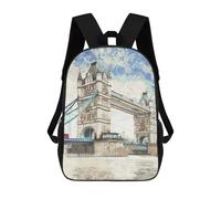 sinyumoney Tiger with Toilet Paper Zaino Scuola Zaino Per Bambini Stampato In 3D Zaini Bambini Per Bambini E Ragazze Zaini Scuola Zaini Da Viaggio Per Bambini, London Tower Bridge, 17"
