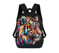 sinyumoney Tiger Wpap Pop Art Zaini Per Bambini, Zaini Scolastici, Borse Scolastiche Alla Moda Stampate in 3D Per Ragazzi, Studenti Delle Scuole Elementari E Medie 17inch