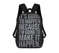 sinyumoney Today Is Your Day - Zaino per la scuola, resistente per il computer portatile, per ragazzi e ragazze, Stile-16, 17"