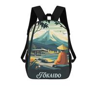 sinyumoney Tokaido Board Game Inspired Illustration Zaino Scolastico Per Bambini Stampato in 3D Per Bambini, Zaini Da Viaggio, Borse Per Libri Per Ragazzi, Studenti Delle Scuole Elementari 17inch
