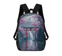 sinyumoney Torii Gate Fuji Mount Zaino Per Ragazzi, Studenti Adolescenti, Zainetti Per Ragazze, Borse Per Bambini, Scuola Elementare, Scuola Media, Borsa Per Libri 17inch