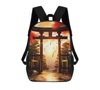 sinyumoney Torii Gate in Japanese Zaino Per Bambini Stampato in 3D, Zaino Scolastico Ad Alta Capacità, Zaino Da Viaggio, Borse Per Libri, Zaino Per Bambini 17inch