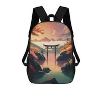 sinyumoney Torii Gate in The Lake Zaino Scolastico Stampato in 3D, Borse Scolastiche Per Ragazzi E Ragazze, Zaino Per Laptop Per Bambini/studenti/adulti 17inch