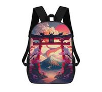 sinyumoney Torii Gate Japan Icon Zaino Scolastico Stampato in 3D Per Bambini, Zaino Scolastico Casual Alla Moda Per Bambini Studenti 17inch