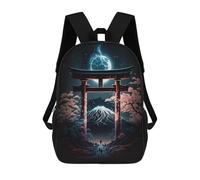 sinyumoney Torii Gate to Mount Fuji -1 Zaini Per Bambini, Zaini Scolastici Personalizzati 3D Per Ragazzi E Ragazze, Zaini Scolastici Grandi, Zaini Casual Da Giorno 17inch