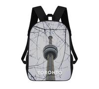 sinyumoney TORONTO 2 Zaini Stampati in 3D, Borsa Scolastica Casual Per Bambini, Borsa Scolastica Alla Moda Per Ragazzi, Studenti Delle Scuole Medie 17inch