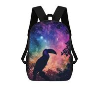 sinyumoney Toucan Silhouette Galaxy Zaino Per Bambini, Borsa Scolastica Di Grande Capacità, Zaino Per Studenti, Zaino Per Ragazzi, Ragazze, Adulti, Adolescenti 17inch