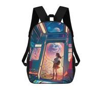 sinyumoney Train to A Fantasy World Zaini Casual Per Bambini, Borse Scolastiche Per Ragazzi E Ragazze, Zaini Per Libri, Zaini 17inch