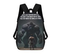sinyumoney Training Vs Fight Gorilla Zaino Per La Scuola, Borsa Per Il Lavoro, Borsa Resistente Per Laptop - Perfetto Per Viaggi, Lavoro E Uso Quotidiano 17inch