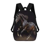 sinyumoney Trakehner Horse Oil Paint Zaino Per Bambini, Borsa Scolastica Per Ragazzi E Adolescenti, Regalo, Zaino Da Viaggio, Zaino Scolastico, Borsa Per Libri 17inch
