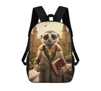 sinyumoney Travel Guide Meerkat Zaino Scolastico Zaino Per Bambini Borsa Scolastica Di Grande Capacità Zaino Per Bambini Per La Scuola Zaino 3D Borsa Per Libri Regali Per Bambini 17inch