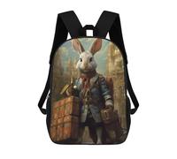 sinyumoney Travel Guide Rabbit Zaino Per La Scuola Stampato in 3D Borsa Scolastica Per Ragazzi E Ragazze Zaino Per Bambini Zaino Da Viaggio 17inch