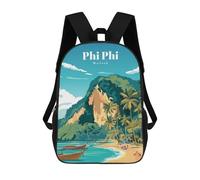 sinyumoney Travel to Phi Phi Zaini Per Bambini Zaino Scolastico Borsa Scolastica Stampata in 3D Borsa Scolastica Per Ragazzi Studenti Delle Scuole Elementari E Medie 17inch