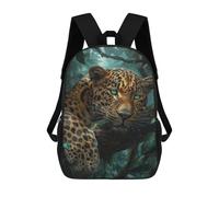 sinyumoney Tropical Jungle Leopard Zaino Scolastico Stampato in 3D, Borse Scolastiche Per Ragazzi E Ragazze, Zaino Per Laptop Per Bambini/studenti/adulti 17inch
