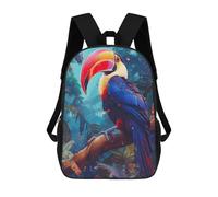 sinyumoney Tropical Toucan Zaino Per Bambini, Borsa Scolastica Per Ragazzi E Adolescenti, Regalo, Zaino Da Viaggio, Zaino Scolastico, Borsa Per Libri 17inch
