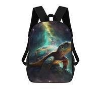 sinyumoney Turtle in Space Zaini, Zaino Per Bambini, Borsa Scolastica Per Studenti, Zaini Da Viaggio Stampati in 3D, Zaino Accessorio Moda, Zaini Impermeabili Per Bambini 17inch