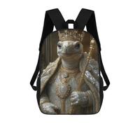 sinyumoney Turtle King Animal Zaino Per Ragazzi, Studenti Adolescenti, Zainetti Per Ragazze, Borse Per Bambini, Scuola Elementare, Scuola Media, Borsa Per Libri 17inch