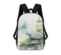 sinyumoney Turtle Watercolor Zaini Per Bambini Zaino Scolastico Zaino Stampato in 3D Per Bambini Zaini Da Viaggio Borse Per Libri Borsa Scolastica Per Bambini 17inch