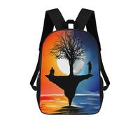 sinyumoney Two Figures on A Tree Silhouette Zaino Per La Scuola Stampato in 3D Borsa Scolastica Per Ragazzi E Ragazze Zaino Per Bambini Zaino Da Viaggio 17inch