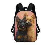 sinyumoney Two German Shepherd Puppies Zaini, Zaino Per Bambini, Borsa Scolastica Per Studenti, Zaini Da Viaggio Stampati in 3D, Zaino Accessorio Moda, Zaini Impermeabili Per Bambini 17inch