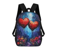 sinyumoney Two Hearts in The Night Zaini Casual Per Bambini, Borse Scolastiche Per Ragazzi E Ragazze, Zaini Per Libri, Zaini 17inch