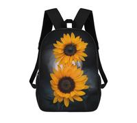 sinyumoney Two Sunflowers Zaino Scolastico Per Bambini, Stampato in 3D, Borsa Scolastica Alla Moda, Borsa Scolastica Casual Per Ragazzi, Studenti Delle Scuole Elementari E Medie 17inch