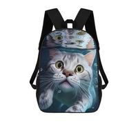 sinyumoney Underwater Cat Adventure -1 Zaino Per Bambini Zaino Divertente E Alla Moda Borsa Per Libri Per Ragazzi E Adolescenti Borse Scolastiche Stampate in 3D Per Ragazzi 17inch