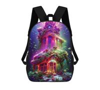 sinyumoney Underwater Fantasy Mansion Zaini Per Bambini Zaino Scolastico Zaino Stampato in 3D Per Bambini Zaini Da Viaggio Borse Per Libri Borsa Scolastica Per Bambini 17inch