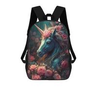 sinyumoney Unicorn Enchanted Isle Zaini Per Bambini, Zaini Scolastici, Borse Scolastiche Alla Moda Stampate in 3D Per Ragazzi, Studenti Delle Scuole Elementari E Medie 17inch