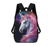 sinyumoney Unicorn in Space And Stars Zaino Scolastico Alla Moda Per Studenti, Adatto A Ragazzi E Ragazze, Ideale Per Viaggi All'aperto E Attività Ricreative. 17inch
