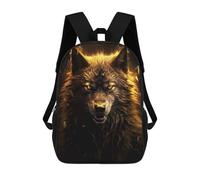 sinyumoney Unleashed Black WolfZaino Scolastico Per Bambini, Zaini Stampati in 3D, Zaini Alla Moda Per La Scuola Elementare E Media Per Ragazzi. 17inch