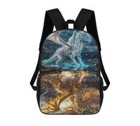 sinyumoney Upside Down Dragons Zaino Per Bambini Borsa Scolastica Per Ragazzi Cartone Animato Stampa 3D Borsa Scolastica Per Studenti Zaino Per Laptop Per Ragazzi E Ragazze 17inch